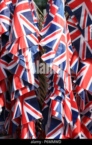 London, United Kingdom, National flags of Great Britain Stock Photo