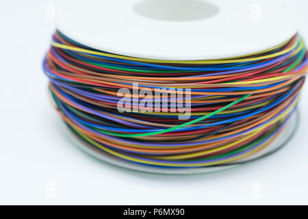 Electrical wiring electrical installation of cabling Stock Photo