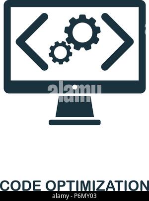 Code Optimization icon. Line style icon design. UI. Illustration of code optimization icon. Pictogram isolated on white. Ready to use in web design, a Stock Vector