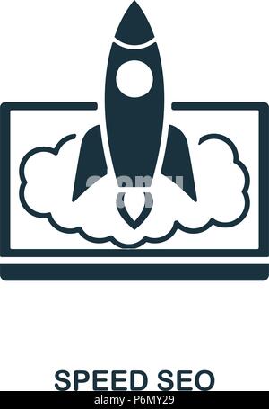 Speed Seo icon. Line style icon design. UI. Illustration of speed seo icon. Pictogram isolated on white. Ready to use in web design, apps, software, p Stock Vector