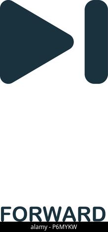 Forward icon. Line style icon design. UI. Illustration of forward icon. Pictogram isolated on white. Ready to use in web design, apps, software, print Stock Vector