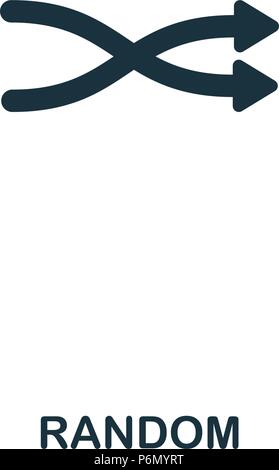 Random icon. Line style icon design. UI. Illustration of random icon. Pictogram isolated on white. Ready to use in web design, apps, software, print Stock Vector