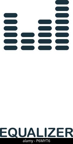 Equalizer icon. Line style icon design. UI. Illustration of equalizer icon. Pictogram isolated on white. Ready to use in web design, apps, software, p Stock Vector