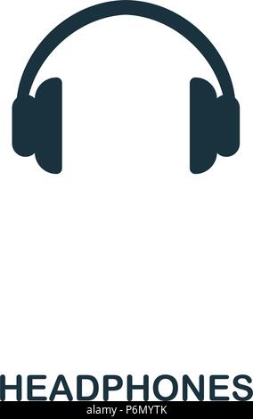 Headphones icon. Line style icon design. UI. Illustration of headphones icon. Pictogram isolated on white. Ready to use in web design, apps, software, Stock Vector