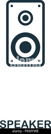 Speaker icon. Line style icon design. UI. Illustration of speaker icon. Pictogram isolated on white. Ready to use in web design, apps, software, print Stock Vector