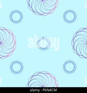 Seamless abstract fractal texture isolated with blue background. Stock Vector