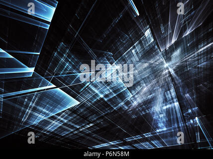 Computer generated abstract tehnology image. Three-dimensional 3D ...