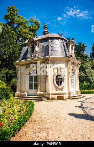 Parc de Bagatelle has been voted one of the top 10 most beautiful gardens in the world. It is located within the Bois de Boulogne in Paris, France Stock Photo