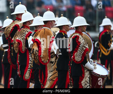 The Duke of Cambridge watches as over 250 musicians from the Massed Bands of the Royal Marines perform their world-renowned Beating Retreat on London's iconic Horseguards Parade  Featuring: Atmosphere Where: London, United Kingdom When: 31 May 2018 Credit: John Rainford/WENN Stock Photo