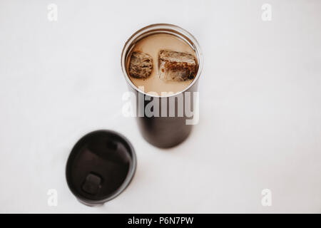 Sweet Iced Almond Milk Coffee in a To Go Cup Stock Photo - Alamy