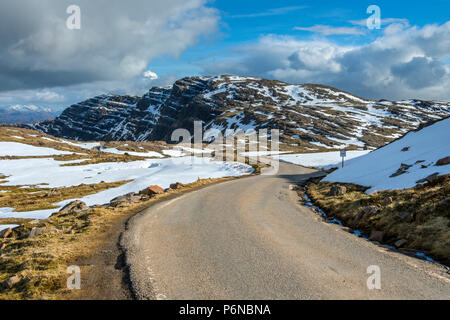 The Meall Gorm ridge from near the summit of the Bealach na Bà road, in the Applecross hills, Highland Region, Scotland, UK Stock Photo