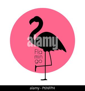 Cute Pink Flamingo Icon Vector Illustration Stock Vector Image & Art ...