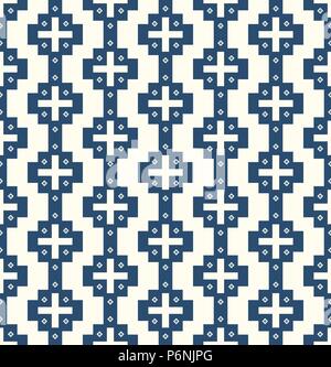 Dark Blue plus sign and blossom pattern on pastel color. Sweet and vintage seamless pattern style for modern or graphic design Stock Vector