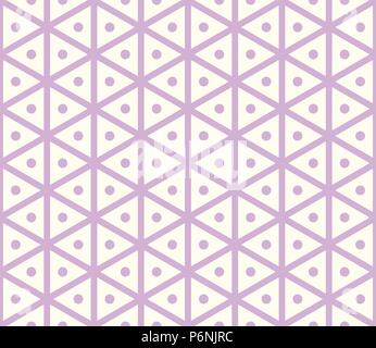 Purple sweet and vintage hexagon and circle seamless pattern on pastel background. Sweet hexagon pattern style of symmetry for modern or graphic desig Stock Vector