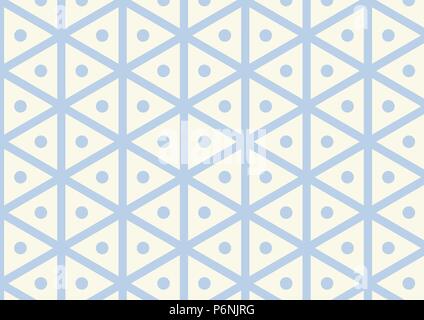 Sweet and vintage hexagon and circle pattern on light green background. Sweet style of symmetry. Stock Vector