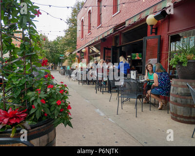 Sidewalk café, Rochester, Minnesota. Stock Photo