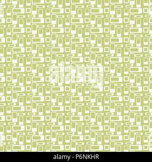 Light green rounded corner rectangle pattern on pastel background. Abstract rectangle  pattern style for graphic or modern design. Stock Vector