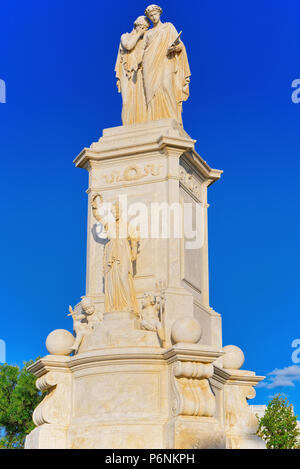 Peace Monument, also known as the Naval Monument or Civil War Sailors Monument, stands on the grounds of the United States Capitol in Peace Circle. Stock Photo