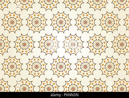 Retro cogwheel and circle pattern on pastel color. Classic gear style. Stock Vector