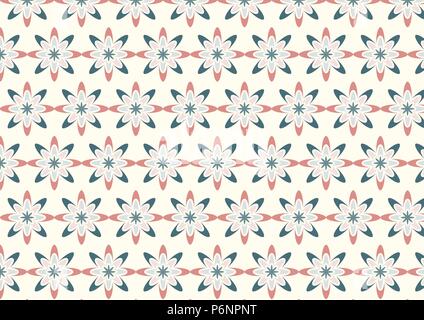 Modern red flower pattern in boomerang shape on light yellow background. Novel blossom pattern in sweet style for love or cute design Stock Vector