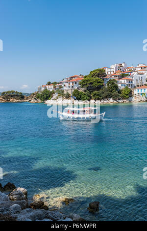 Boat trips from Skiathos Greece. Stock Photo