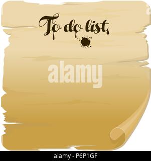 square piece of parchment  Stock Vector