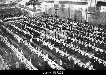 1919-02-06, La Unión Ilustrada, La mancomunidad catalana (cropped), Palacio de Bellas Artes de Barcelona. Stock Photo