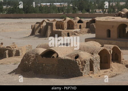 Central Iran, Yazd, Zoroastrian Towers of Silence burial complex. Stock Photo