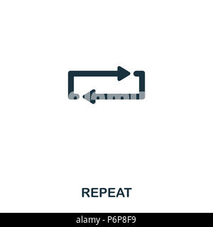 Repeat icon. Line style icon design. UI. Illustration of repeat icon. Pictogram isolated on white. Ready to use in web design, apps, software, print Stock Photo