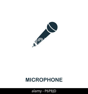 Microphone icon. Line style icon design. UI. Illustration of microphone icon. Pictogram isolated on white. Ready to use in web design, apps, software, Stock Photo