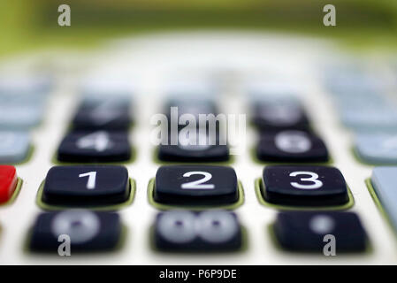 Close up of calculator keys.  France. Stock Photo