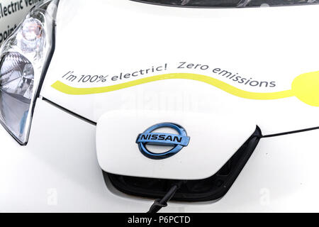 A Nisan EV vehicle Stock Photo