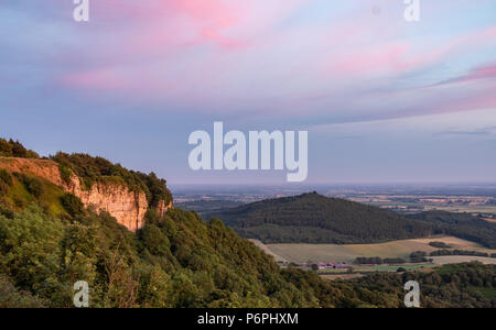 Beautiful Summer sunset from the top of the world famous Sutton Bank - the greatest view in Yorkshire and England