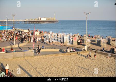 Brighton Seafront on a summers evening Stock Photo