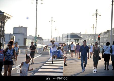 Brighton Seafront on a summers evening Stock Photo