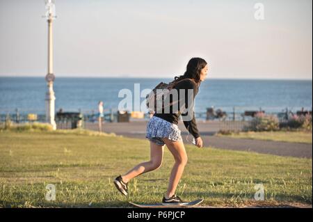 Brighton Seafront on a summers evening Stock Photo