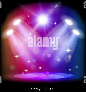Stage light. Mesh. EPS10. This file contains transparency. Stock Vector
