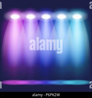 Stage light. Mesh. EPS10. This file contains transparency. Stock Vector