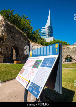 Reading Abby Ruins, Now Reopened to the Public, Reading Abby Quarter, Reading, Berkshire, England, UK, GB. Stock Photo