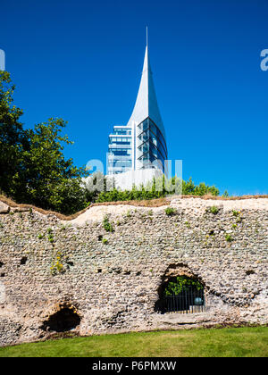 Reading Abby Ruins, Now Reopened to the Public, Reading Abby Quarter, Reading, Berkshire, England, UK, GB. Stock Photo