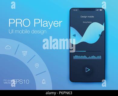 UX audio player templates Stock Vector Image & Art - Alamy