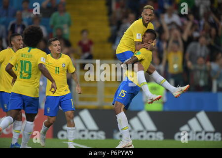 Moscow, Russia. 27th June, 2018. Neymar (BRA) Football/Soccer : FIFA World  Cup Russia 2018 match between Serbia 0-2 Brazil at the Spartak Stadium in  Moscow, Russia . Credit: Mutsu KAWAMORI/AFLO/Alamy Live News