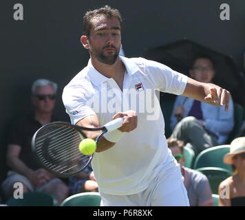 MARIN CILLIC THE WIMBLEDON CHAMPIONSHIPS 2018 THE WIMBLEDON CHAMPIONSHIPS 2018 THE ALL ENGLAND TENNIS CLUB 2018 Stock Photo Alamy