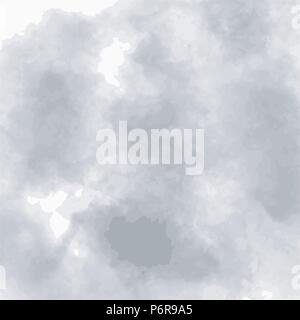 grey watercolor blurred cloudscape background pattern, vector illustration Stock Vector