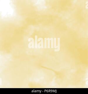 yellow watercolor blurred cloudscape background pattern, vector illustration Stock Vector