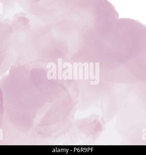 pink watercolor cloudscape background pattern, vector illustration Stock Vector