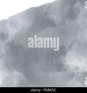 charcoal grey watercolor cloudscape background pattern, vector illustration Stock Vector
