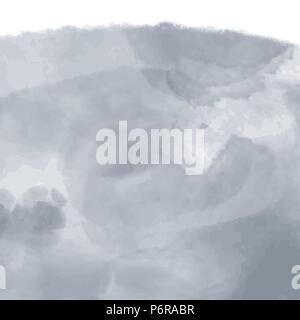 grey watercolor blurred cloudscape background pattern, vector illustration Stock Vector