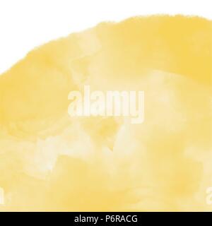 sunny yellow watercolor cloudscape background pattern, vector illustration Stock Vector