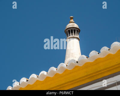 Typical architectural detail in the old town of Estoi, Algarve, Portugal Stock Photo